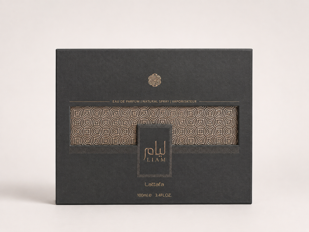 Liam Grey Lattafa 100 ml – Eau de Parfum au Thé Noir, Cardamome & Vanille