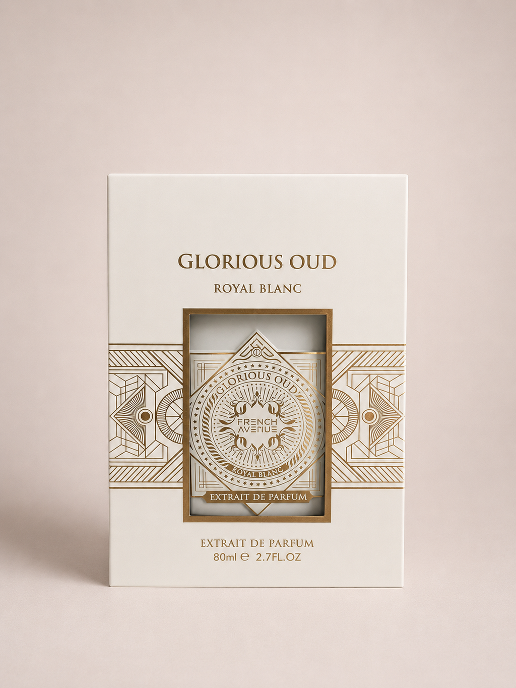Glorious Oud Royal Blanc French Avenue 80 ml – Extrait de Parfum Mixte Frais, Musqué & Boisé