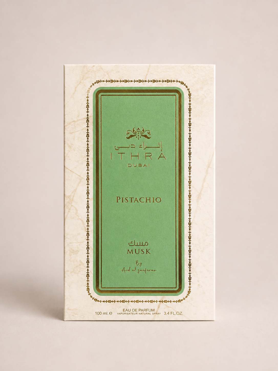Ithraa Pistachio Ard Al Zaafaran 100 ml – Eau de Parfum Gourmande, Musquée & Vanillée